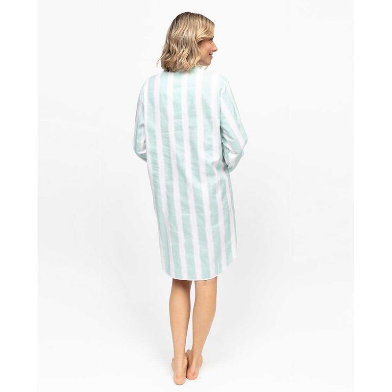 Cyberjammies Francesca Mint Printed Stripe L/Slv Nightshirt image number 1